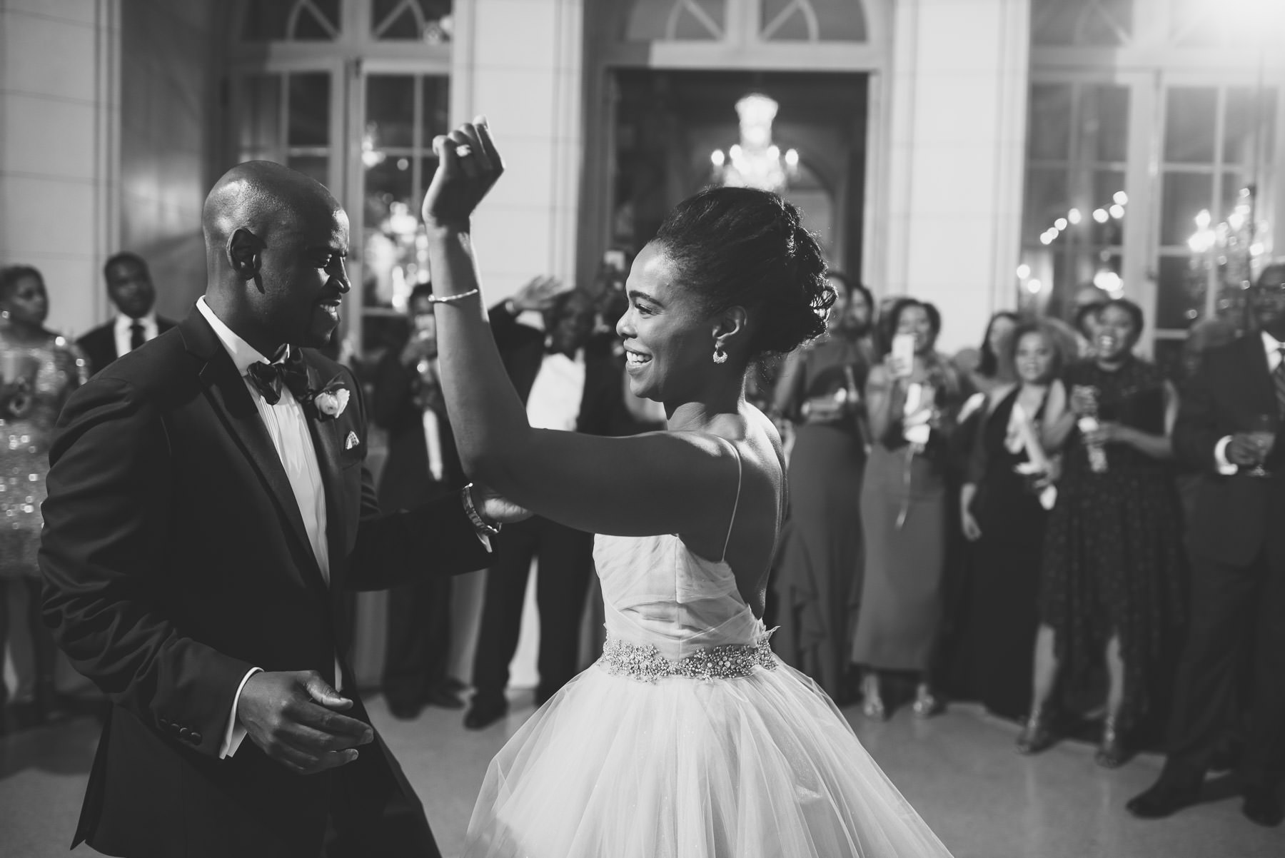 Wedding first dance at night Meridian House Washington, DC