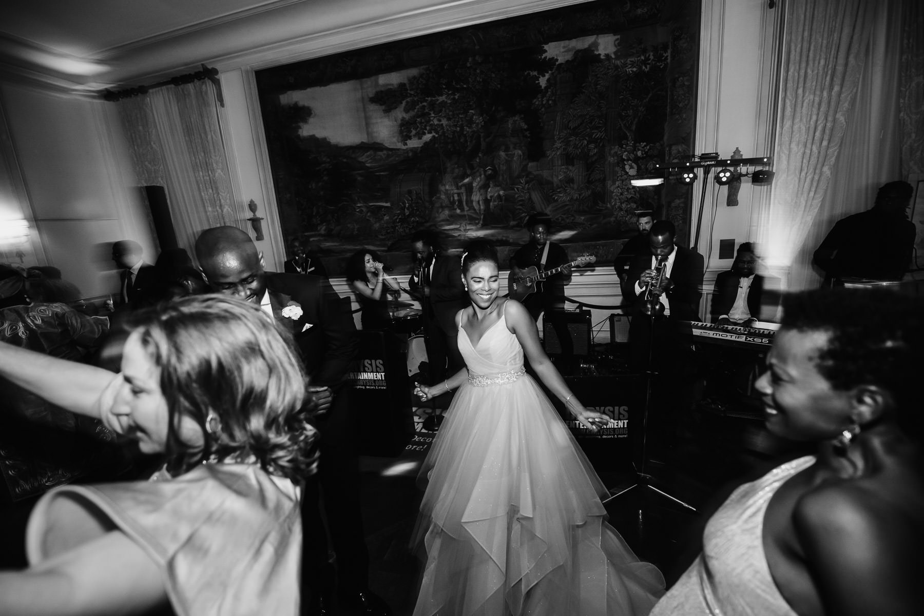 Bride dancing at the Meridian House Washington, DC